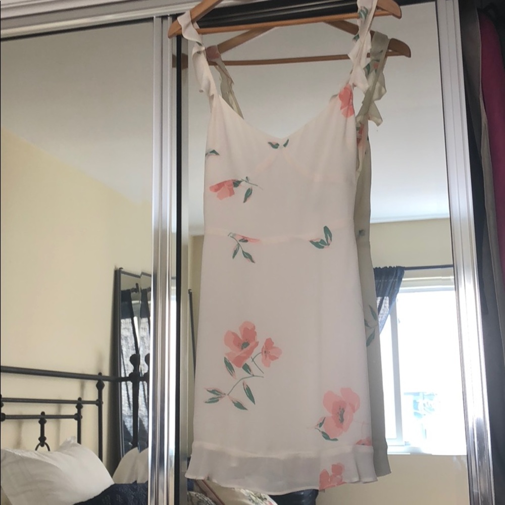 Reformation white petals dress brand new